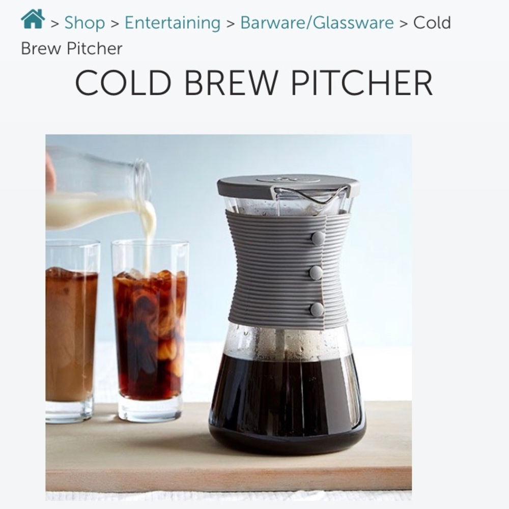Pampered Chef cold brew pitcher